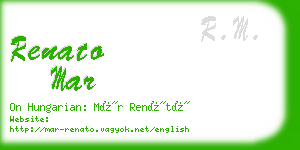 renato mar business card